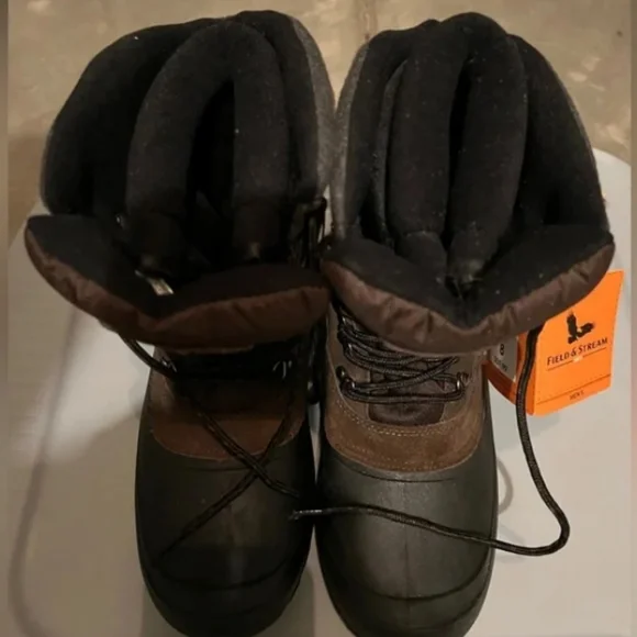 Men brown and black boots - Picture 3 of 5